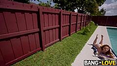 Madison Morgan Fucks the Gardener Jay Bangher with Big Tits in Nature