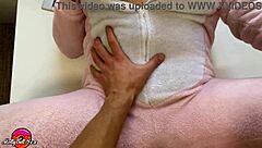 Blonde sucks dick deepthroat and swallows cum