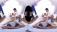 Intense shaved blonde blowjob in virtual taboo pov sex scene