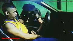 Brazilian brunette policewoman gets wet with big cock in car