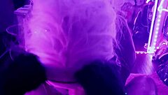 Blonde Shemale Deepthroating Big Black Cock, Slobbering Everywhere!