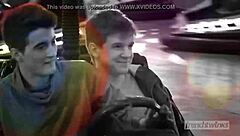 Two cute twinks fuck outdoors in gay cum-filled sex