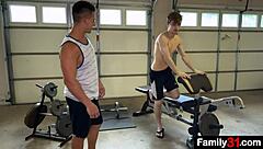 My Little 18+ Step Brother LOOKS Sexier Than Ever In The Gym With His BIG COCK!