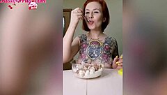 Sexy Redhead Teen Prepares Banana for Kinky Fetish