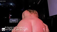 young blonde gets fucked by big black cock in vr