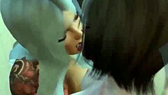 i bathe with my asian girlfriend in the shower - 3d animations