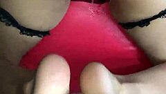 sensational doggystyle fuck and footjob ends with creampie full video