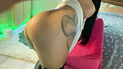 Neighbor Watches Latina's Tasty Pussy Cumshot