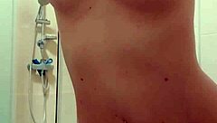 Wild Beauty Masturbates Wet Pussy in Bathroom to Orgasm