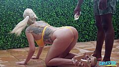 Marica Chanelle gasps, 'Deepthroat blonde amateur's fingering session.'