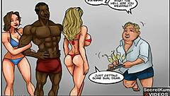 Cheating Wife Takes Two BBC DP in Shower