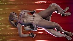 In Tekken, Christie Monteiro engages in hardcore sex, moaning as her pussy gets wet and receives a cumshot on her tits.