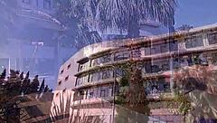 Nylon Boobs Flashed In Public By Mature Blonde Milf