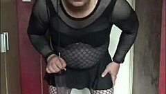 Hey, can you handle watching this sissy crossdresser swallow piss?