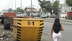 i'm soo nervous showing off my tits and ass on the streets and pier in santos sp