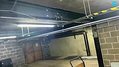 Street girl dances naked in public for friends