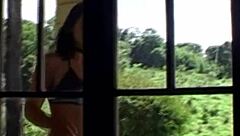 Brazilian Brunette with Big Ass Masturbates in the Shed.