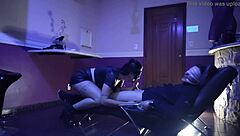 Latina Teen Dominates with Handjob and Secret Blowjob!