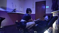 Latina Teen Dominates with Handjob and Secret Blowjob!