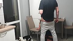 Milf Sucks Cock In Homemade Kitchen Quickie Fuck