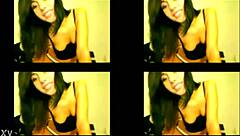 Girl performs on webcam in private session