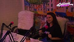 Flavia Oliver Performs Oral on Natasha Steffens During California Podcast Recording