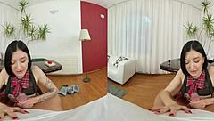 SEXY BRUNETTE EXPLORES ANAL PLEASURES IN CZECH VR 569, HER BODY RESPONDING WITH INTENSE THRILLS