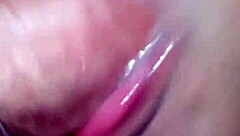 Shemale cumslut deepthroats big juicy cock at gloryhole