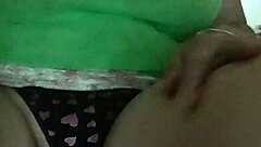 on the stairs touching myself