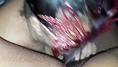 Ebony prostitute gives handjob and oral leading to orgasm and facial