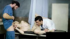 step mom joins lesbian train with teen and milfs