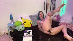 Nikki zee continues anal training with toys