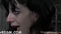 honey gagged with rod stuffed in her lusty pussy?