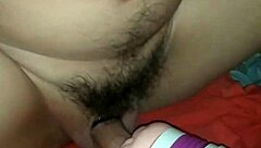 Teen masturbates with fake pussy