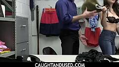 Pierced titted inked teen thief punished by dirty cop