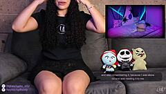 petite mexican reacts to erotic halloween ghost with squirting fantasy