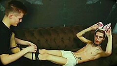 Casey Donovan bound in shibari for intense mouth fucking by David Galager