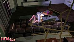 Futanari Babe Sucks Her Own Cock