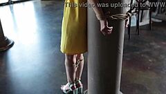 Girl Tied to a Column in Bondage Scene