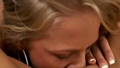 Blonde young 18+ lesbians have intense lesbian fucking