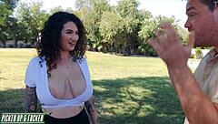 Arabelle Raphael says, 'I'm going to fuck my biggest fan hard with my big tits.'