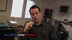 office threesome with sexy boss in lingerie