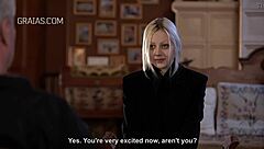 Blonde slave reports for master punishment