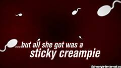 Schoolgirl's pussy feels too good to pull out.