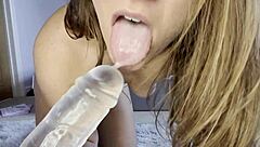 Hot Size Queen MILF Jennywillson in Heels Takes Massive Dildo and Hitachi Vibrator, Drooling on Tits