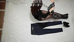 Amateur Strips Underwear In Fetish Session With Clothes Ripped