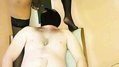 masked russian girl fingers pussy solo while horny