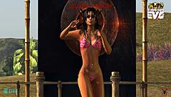 Intriguing Hot Summer With Petite Teens Dancing On Beach