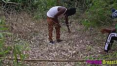 big ass gets fucked outdoors while jogging