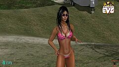 Intriguing Hot Summer With Petite Teens Dancing On Beach